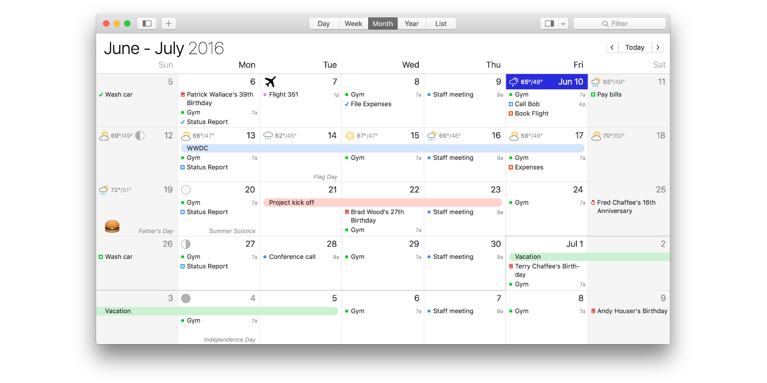 calendar creation software for mac